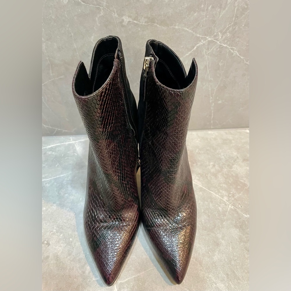 Nine West Tennon Pointed Ankle Boots Snakeskin Whimsygoth - Picture 4 of 7